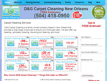 Tablet Screenshot of dgcarpetclean.com